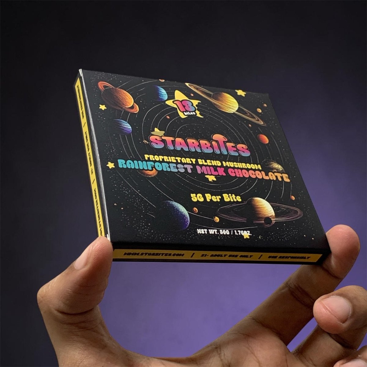 Rainforest Milk Chocolate Bars - 18 Pieces - Starbites Mushroom Products